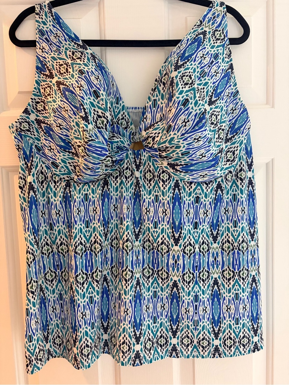 Cacique Tankini Swim Top *Built in underwire bra 40H*
